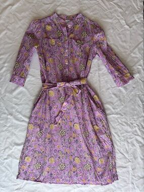 DRA anthroplogie floral cotton dress M/L